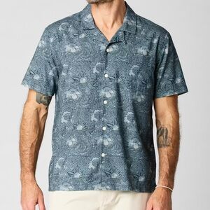 Huckberry Flint & Tinder Printed Dobby Camp Collar Shirt